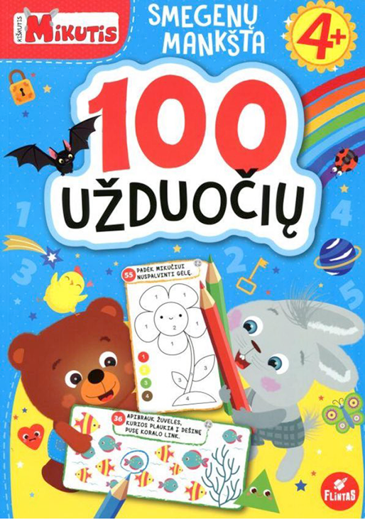 Kiškutis Mikutis. Smegenų mankšta. 100 užduočių 4+